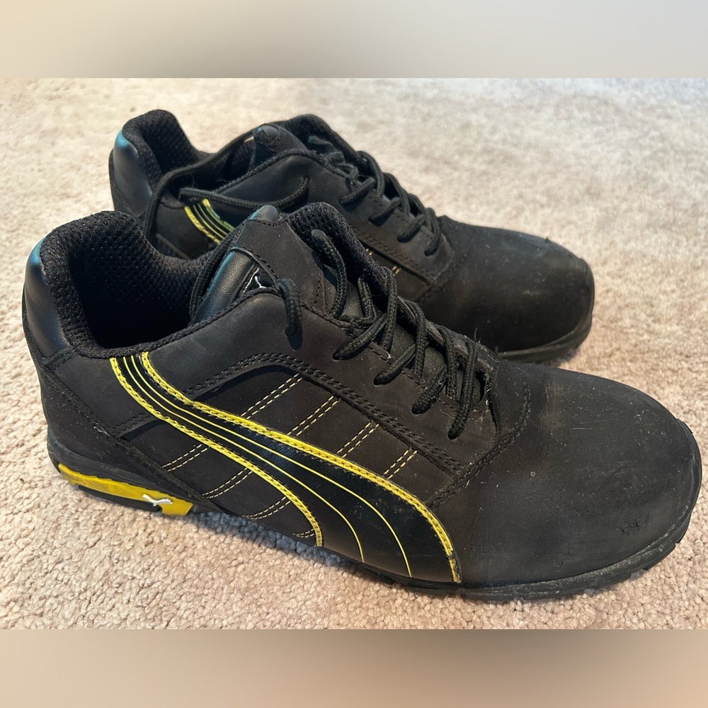 Puma brand steel-toed shoes